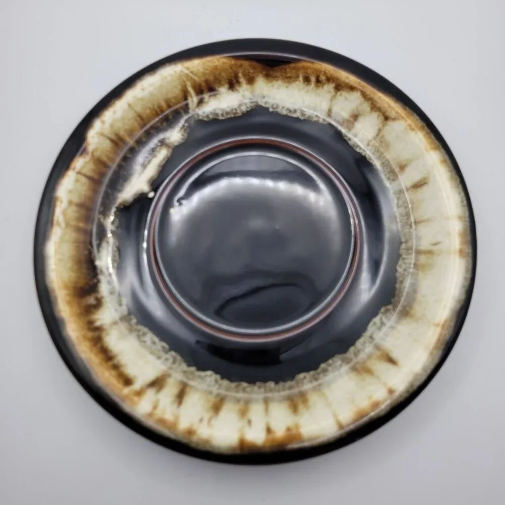 Pfaltzgraff Brown Drip Glaze Cup Saucer Coffee Tea Replacement Set Brown Vintage